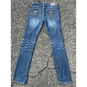 Vintage Y2K machine Nouvelle mode jeans size 30/9 distressed thrashed embezzled